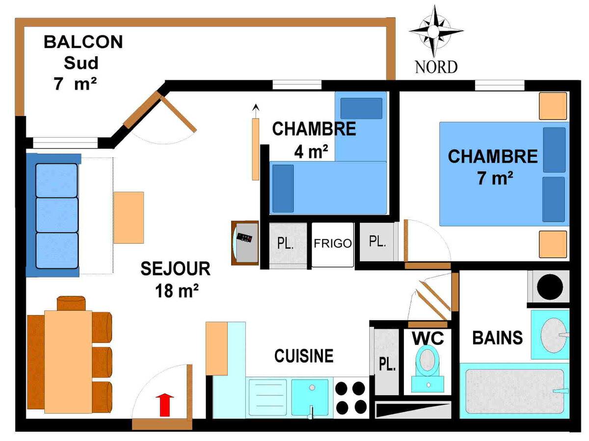 Appartement 6 pers. balcon sud, parking inclus à Lanslevillard - Photo 6