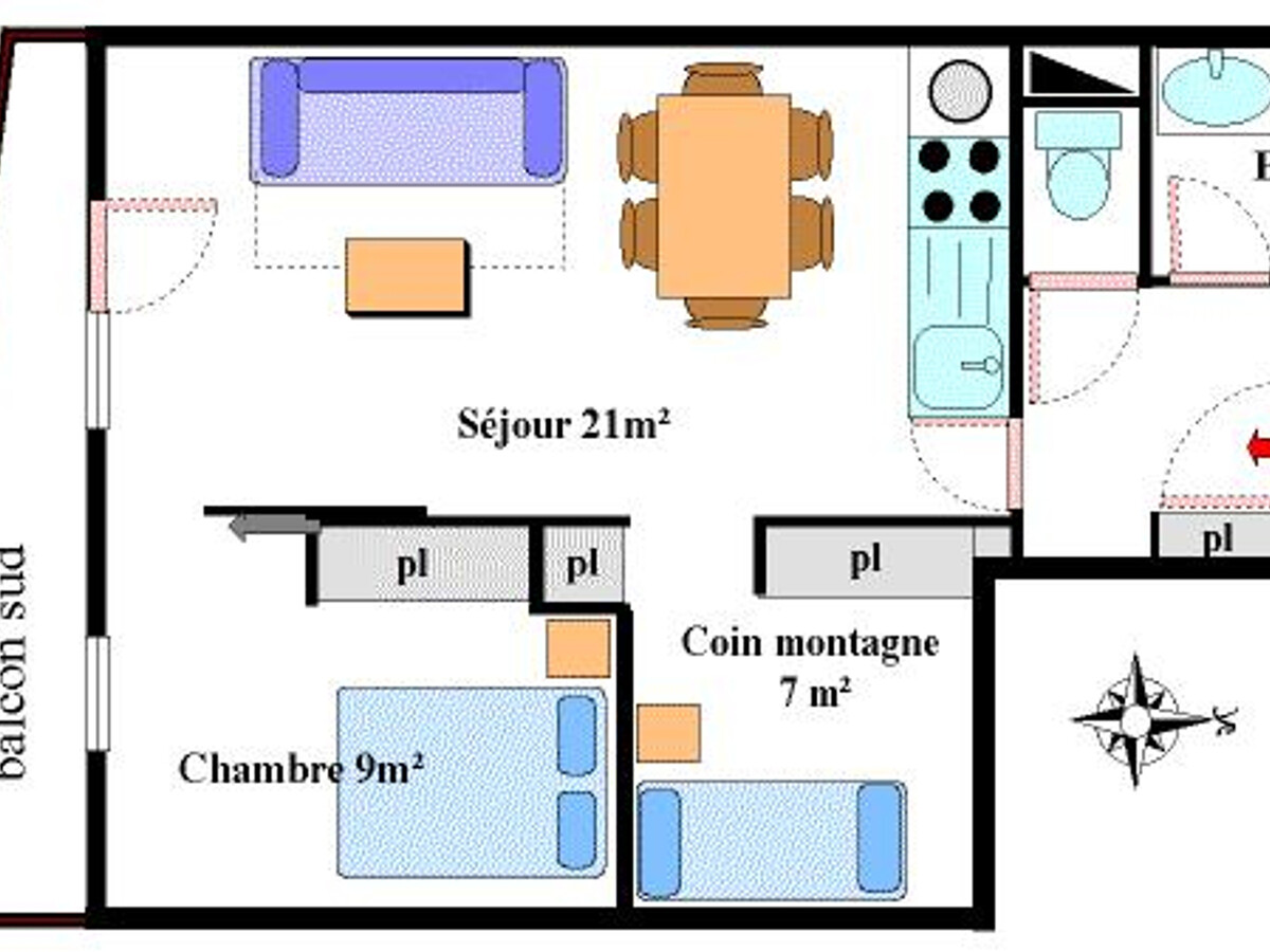 Appartement 6 pers, balcon sud, centre Lanslevillard - Photo 6