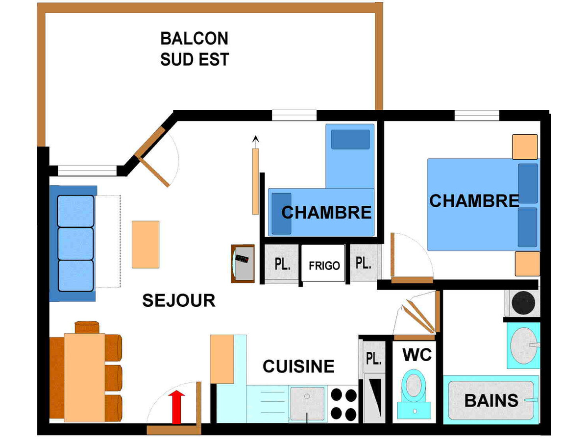 Appartement 6 pers. Lanslevillard, balcon sud-est et parking - Photo 6