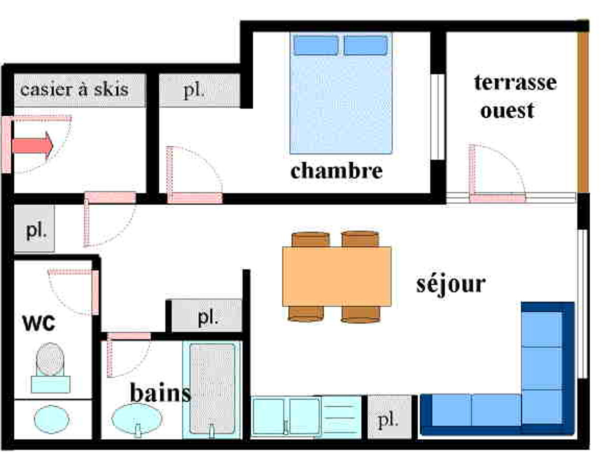 Appartement 5 pers. Lanslevillard, 400 m télécabine - Photo 5