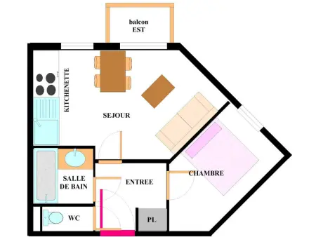 Appartement 4 pers à Lanslebourg, balcon, parking, WiFi : photo 6