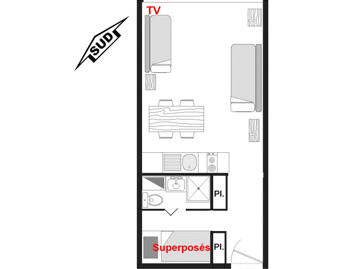 Studio cabine 26m² skis aux pieds, vue Mont Charvin - Photo 14