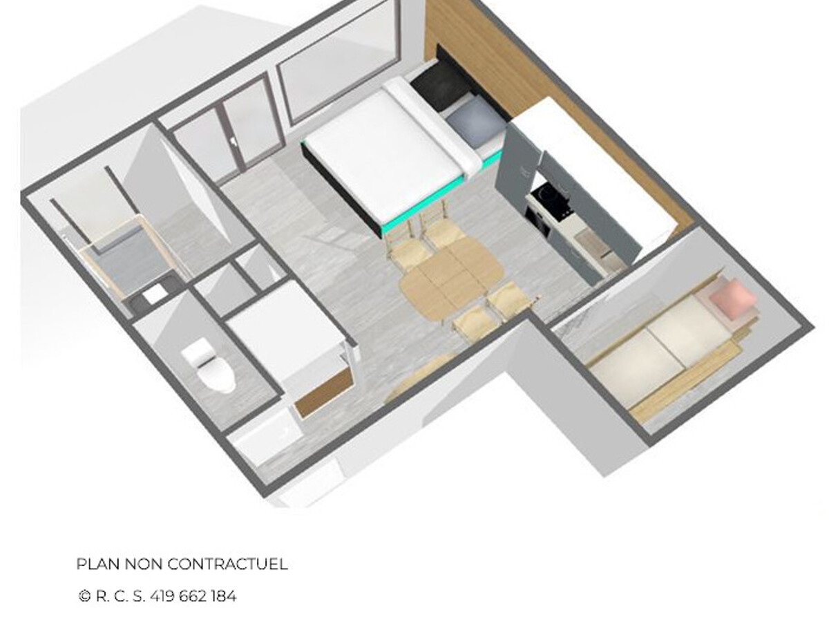 Studio 27m² ski aux pieds, balcon Sud, Les Menuires - Photo 13