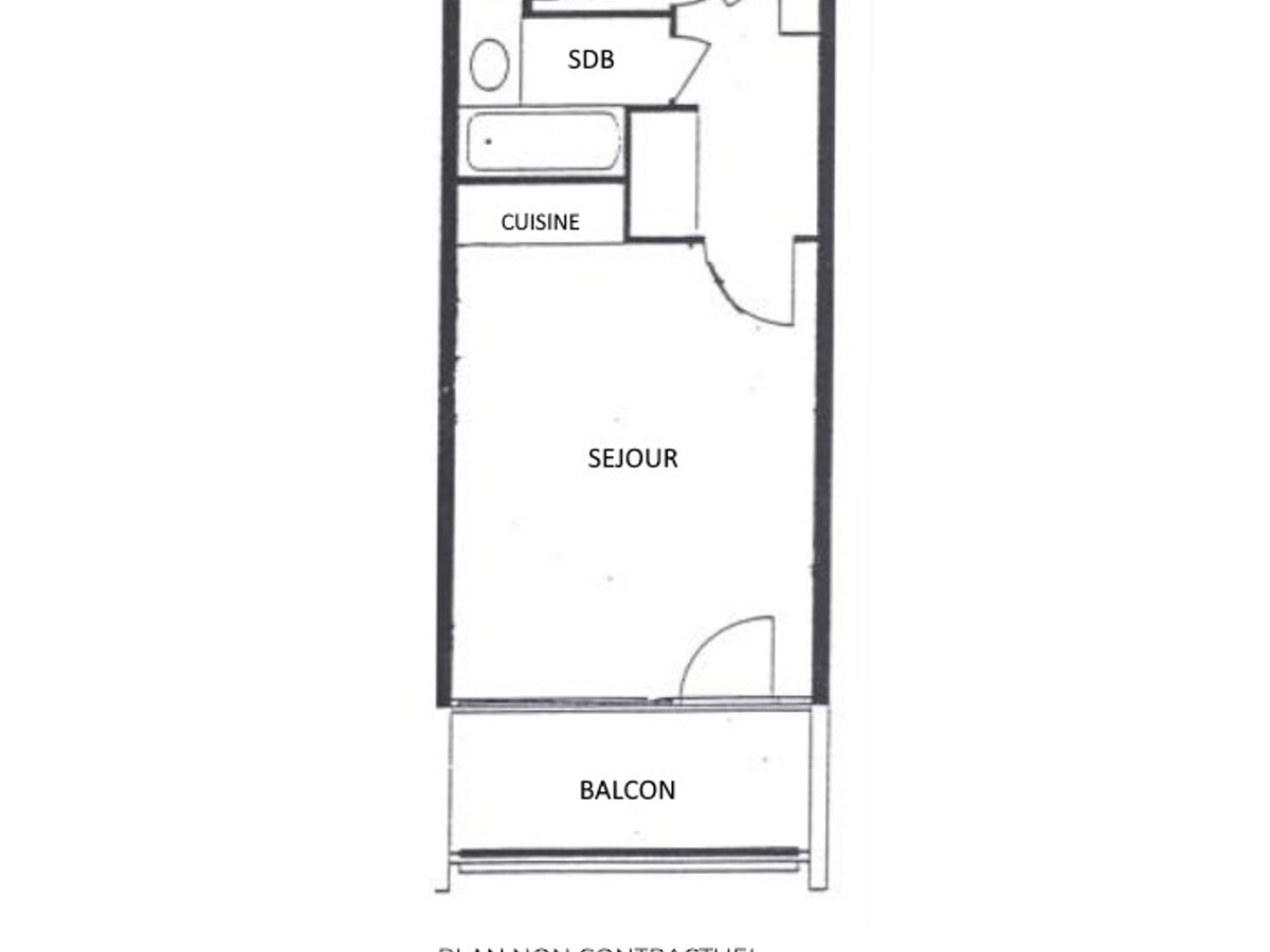 Studio 18 m² balcon, animaux admis aux Menuires - Photo 7