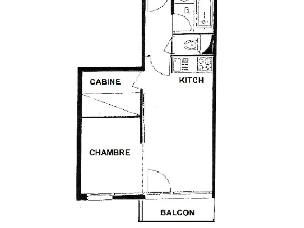 Studio 4 pers. balcon ouest aux Menuires, accès pistes - Photo 11