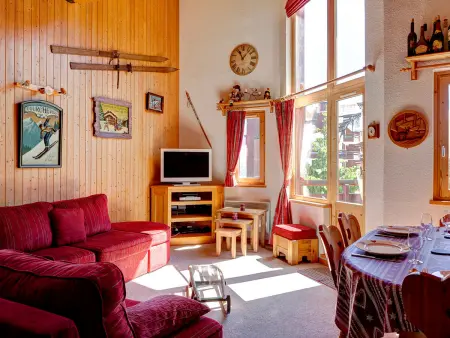 Location appartement à La Tania, Duplex lumineux skis aux pieds pour 9 pers, animaux admis