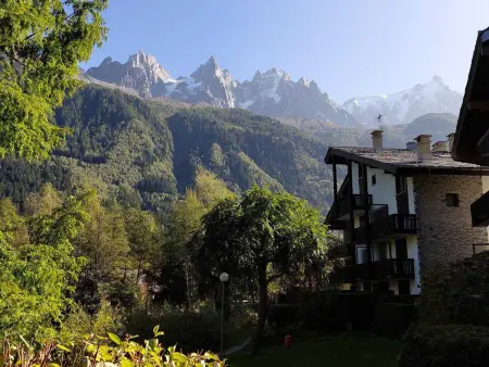 Duplex 3 pièces Chamonix, jardin vue Aiguilles : photo 2