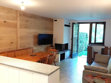 Duplex 3 pièces Chamonix, jardin vue Aiguilles : photo 5