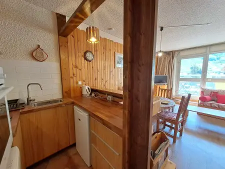 Studio 32m² centre Les Deux Alpes, balcon vue pistes : photo 5