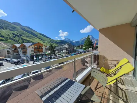 Studio 32m² centre Les Deux Alpes, balcon vue pistes : photo 6