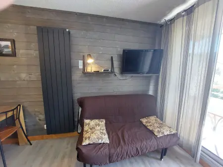 Location appartement à Les Deux Alpes, Studio 4 pers, au pied des pistes avec balcon