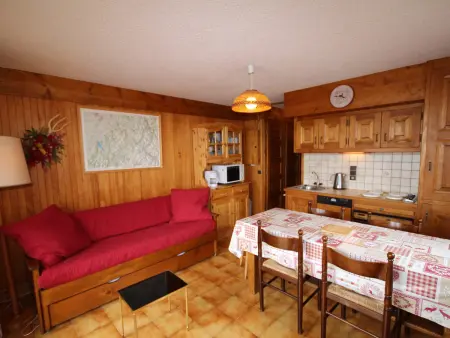 2 pièces cabine 7 pers, terrasse sud, vue pistes : photo 5