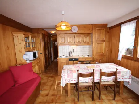 2 pièces cabine 7 pers, terrasse sud, vue pistes : photo 6