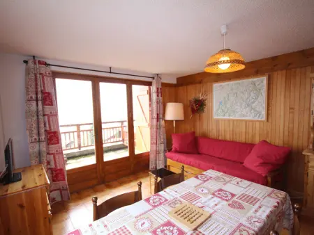 2 pièces cabine 7 pers, terrasse sud, vue pistes : photo 8