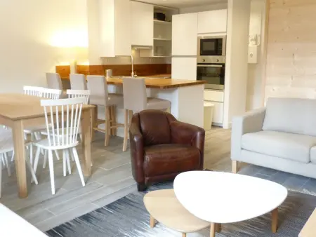 Location appartement à Les Arcs 1800, Appartement rénové 4 pièces pour 8 au coeur dArc 1800, animaux admis