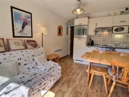 Charmant 2 pièces au pied des pistes - 4 pers, balcon, cuisine équipée : photo 6