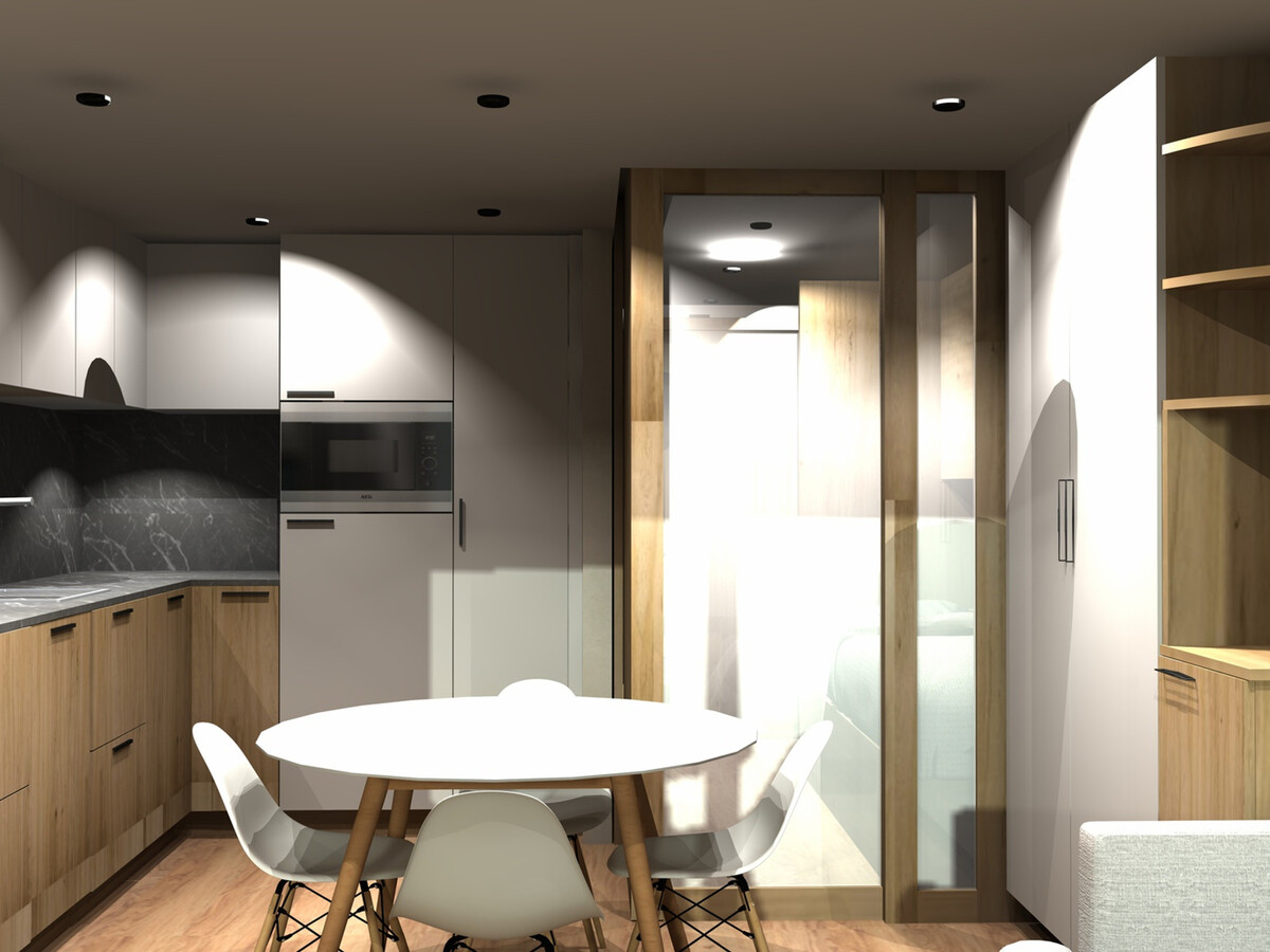 Studio rénové 4 pers. balcon sud, vue lac à Tignes - Photo 5