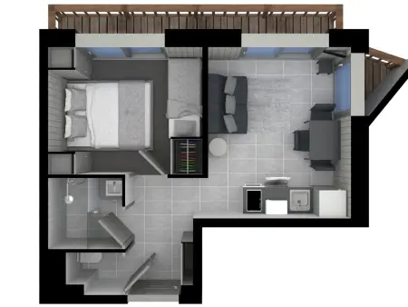 Appartement cosy à Courchevel avec chambre spacieuse et parking : photo 7