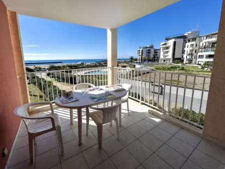 T3 vue mer à 15m de la plage, piscine résidence : photo 16