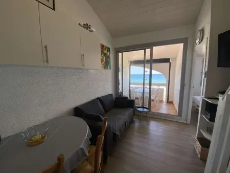 T2 mezzanine vue mer, parking privé, Port Barcarès : photo 2