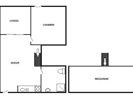 T2 mezzanine vue mer, parking privé, Port Barcarès : photo 11