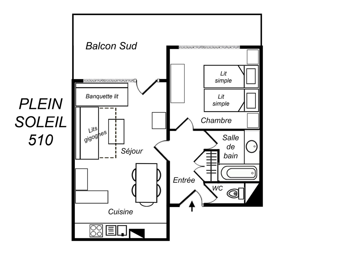 Appartement 5 pers. Méribel, balcon sud ensoleillé - Photo 9