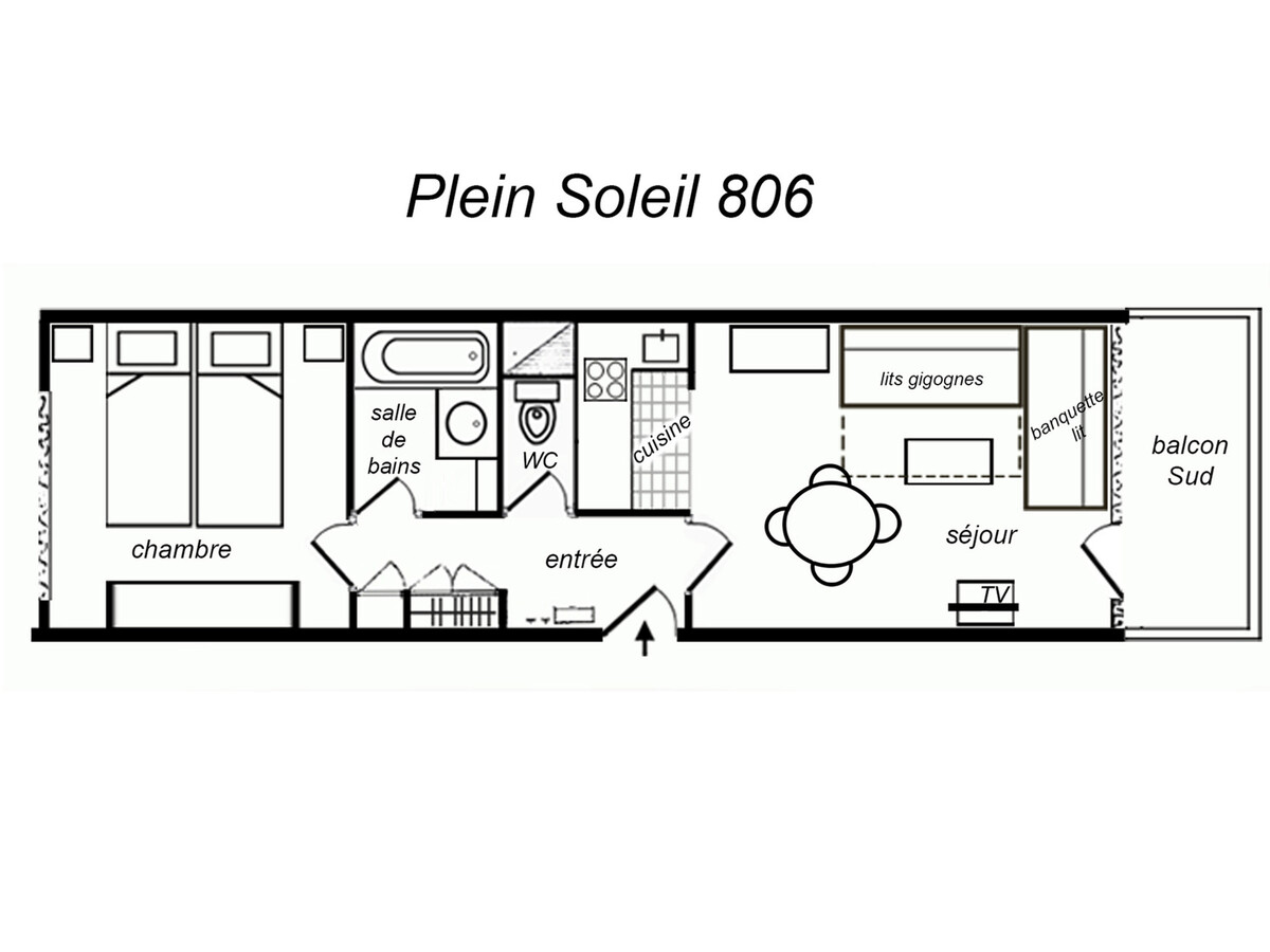 Appt 5 pers balcon sud, Méribel – 2 pièces - Photo 9
