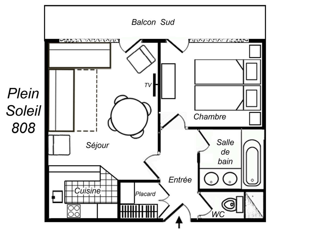Appartement 2 pièces Méribel, balcon sud, 5 personnes - Photo 7