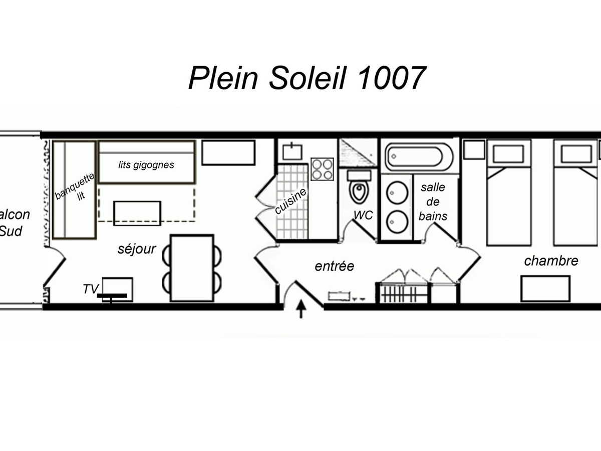 Charmant appartement 2 pièces, balcon, 5 pers, Méribel - Photo 8