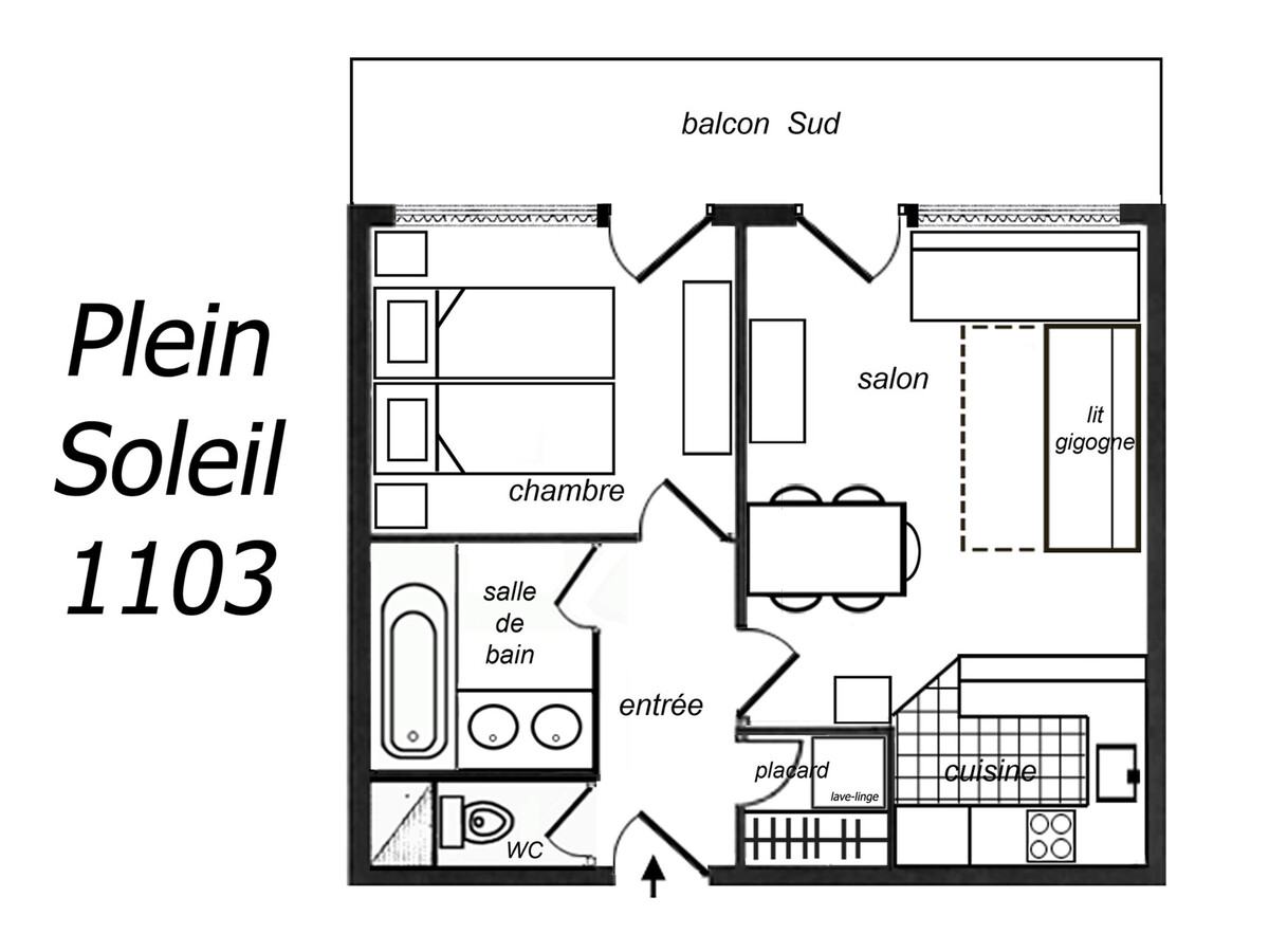 Appartement 2 pièces Méribel, balcon sud, animaux admis - Photo 7