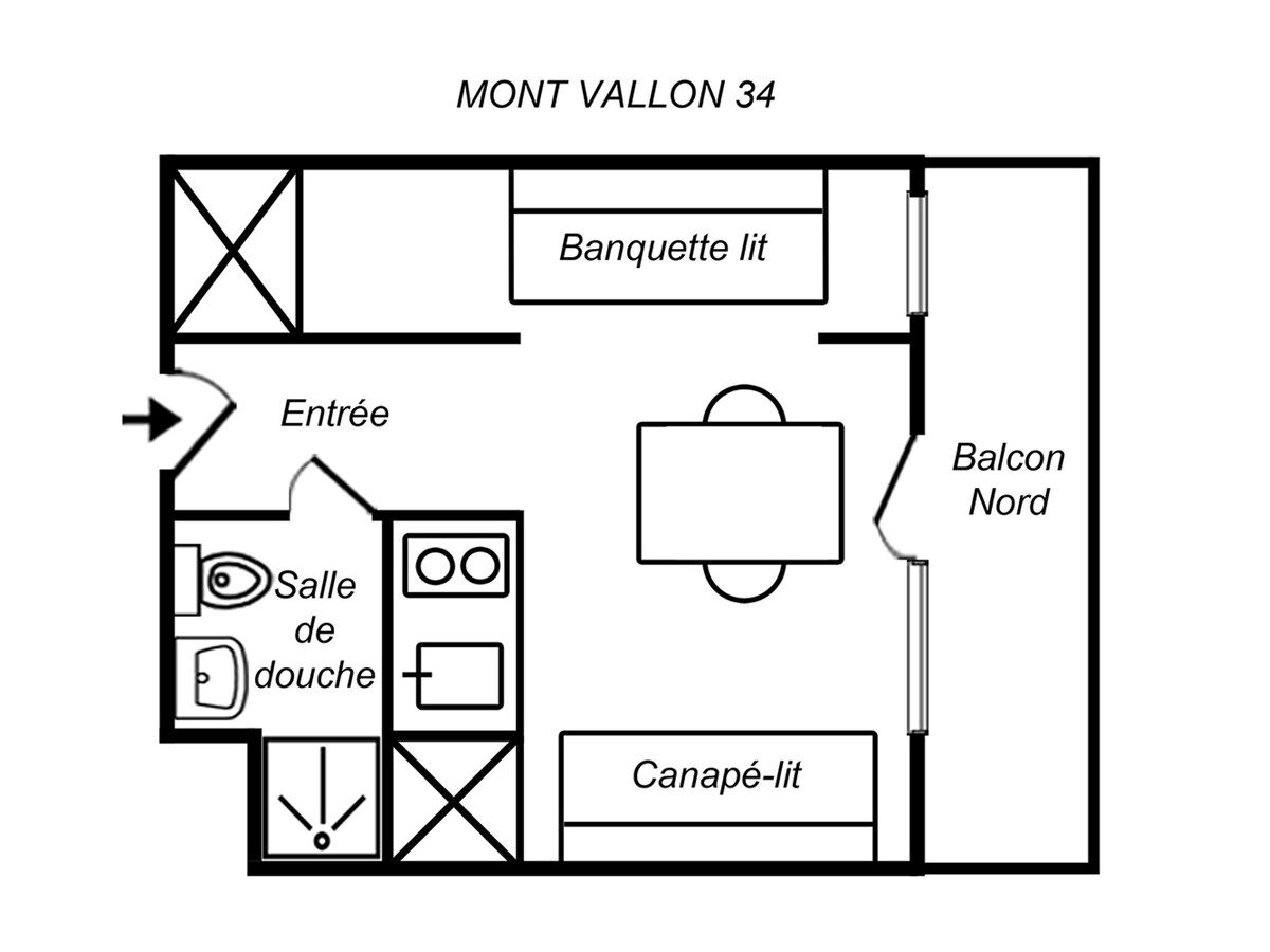 Studio 18m² balcon, 100m des pistes à Méribel - Photo 7