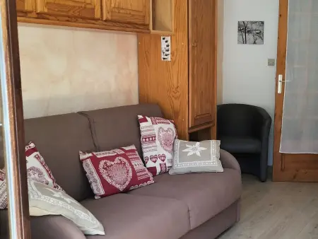 Studio cabine 4 pers à Valloire, balcon Sud-Est