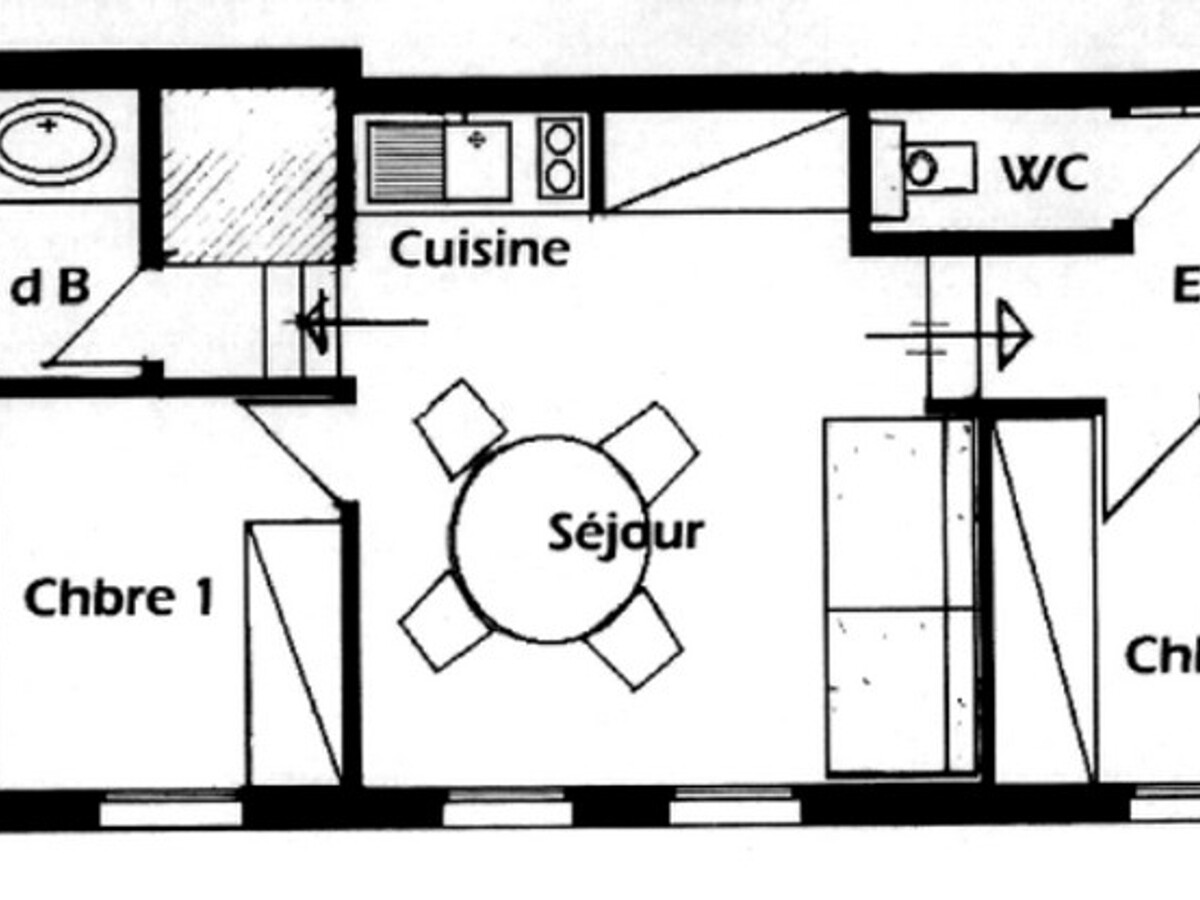 Appartement 2 pièces cabine Les Saisies, 4 personnes - Photo 4