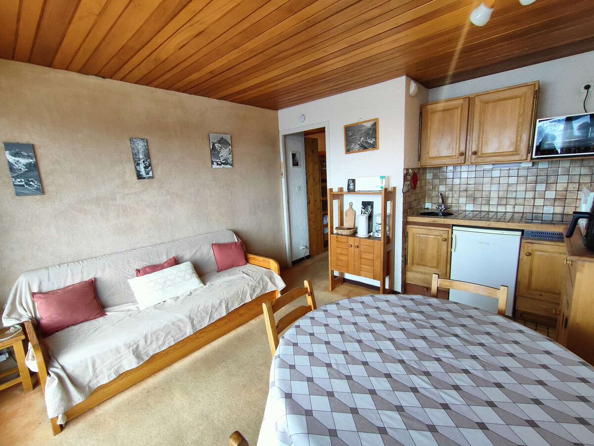 Studio cabine 4 pers. aux Alpes, balcon vue glacier - Photo 1