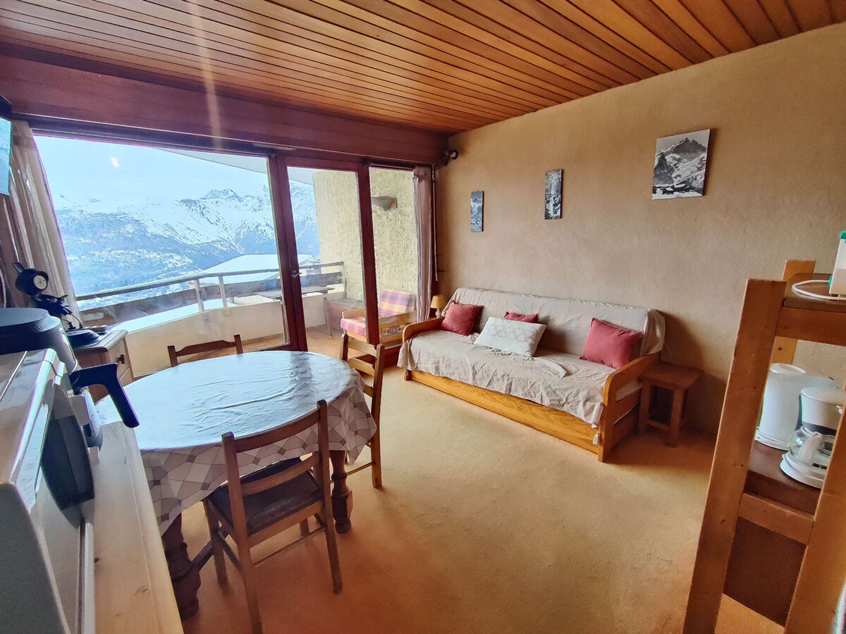 Studio cabine 4 pers. aux Alpes, balcon vue glacier - Photo 2