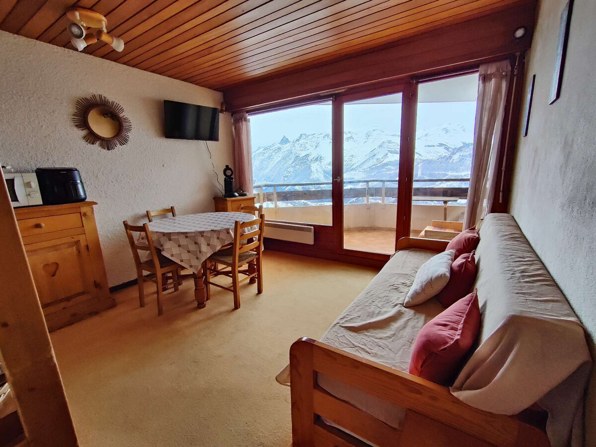Studio cabine 4 pers. aux Alpes, balcon vue glacier - Photo 3