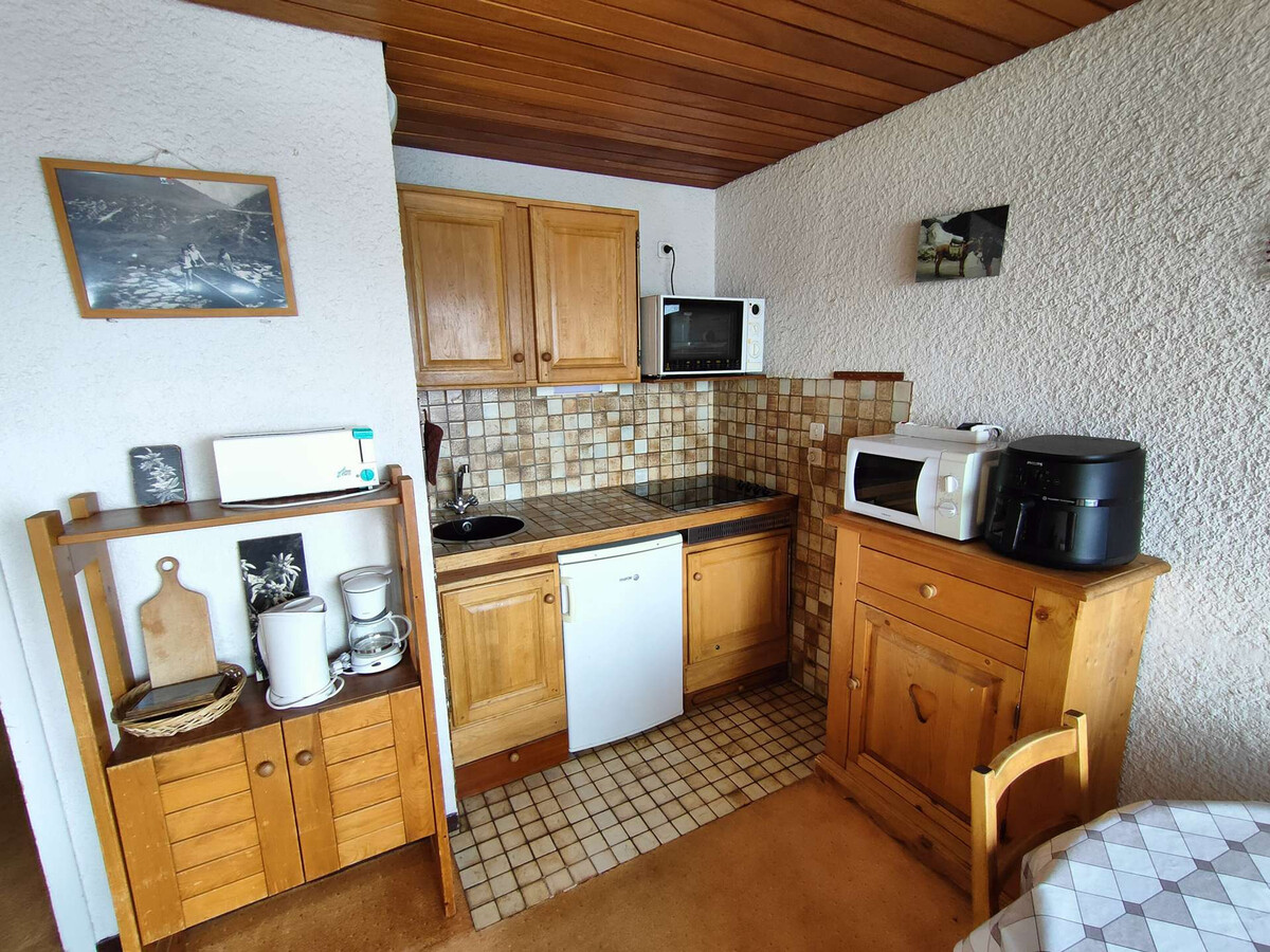 Studio cabine 4 pers. aux Alpes, balcon vue glacier - Photo 5