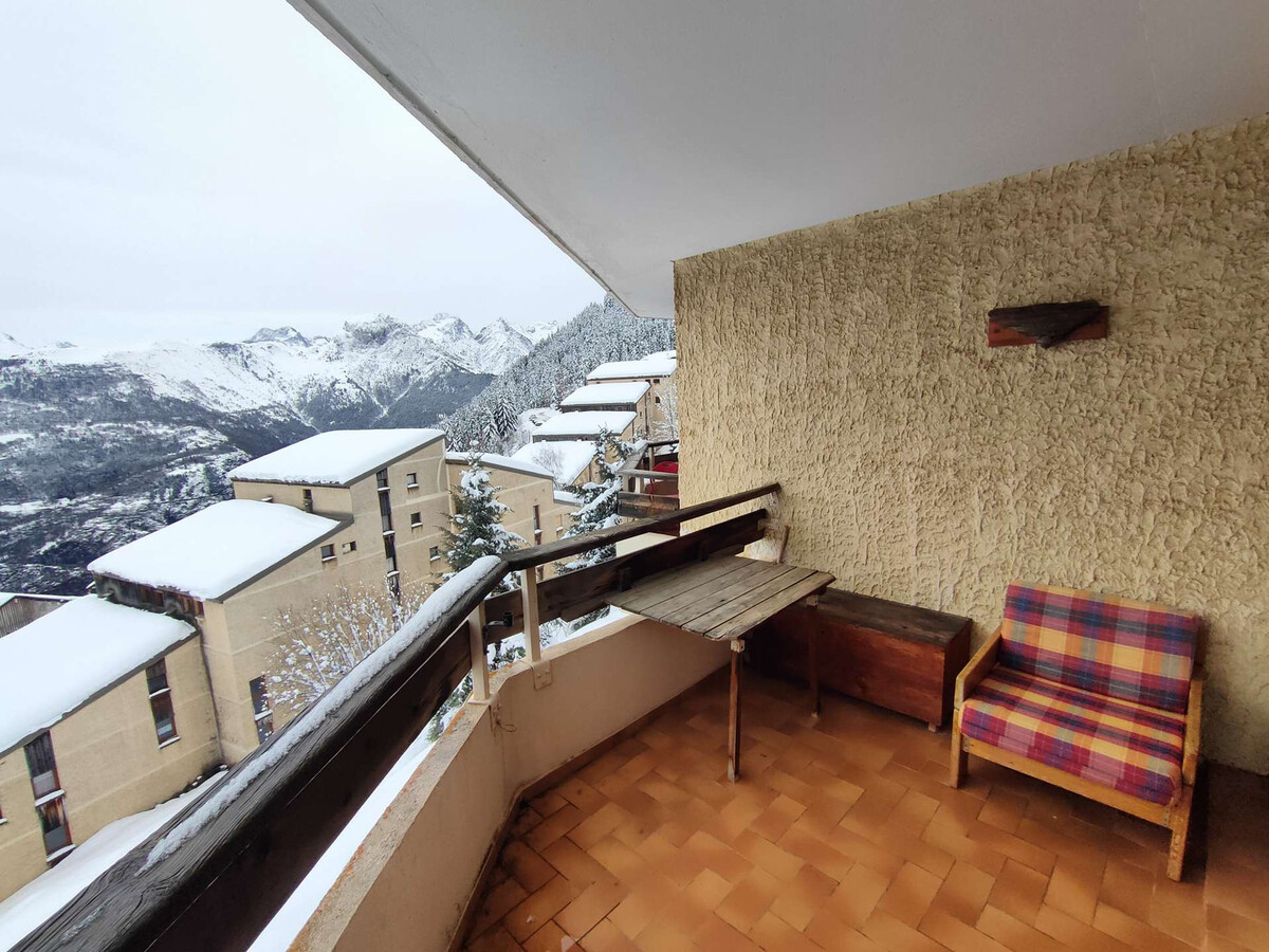 Studio cabine 4 pers. aux Alpes, balcon vue glacier - Photo 13