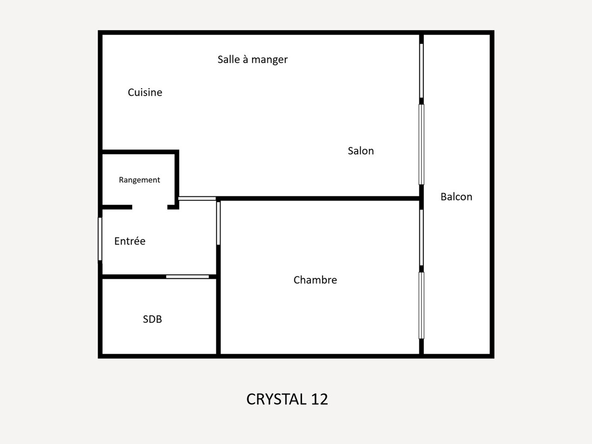 Appartement Crystal, 45m² avec balcon sud, entrée pistes - Photo 12