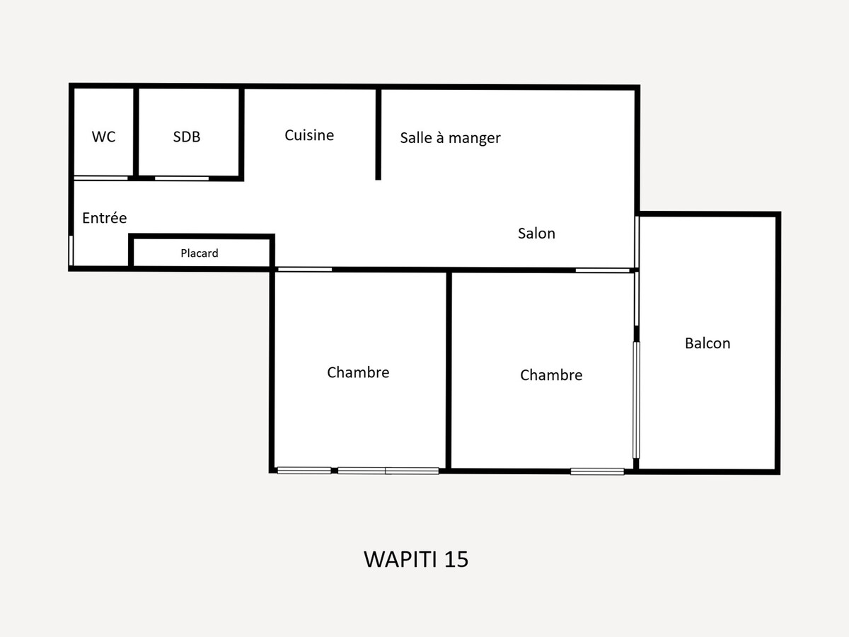 Appartement 3* Wapiti, 6 pers., balcon vue montagne - Photo 12
