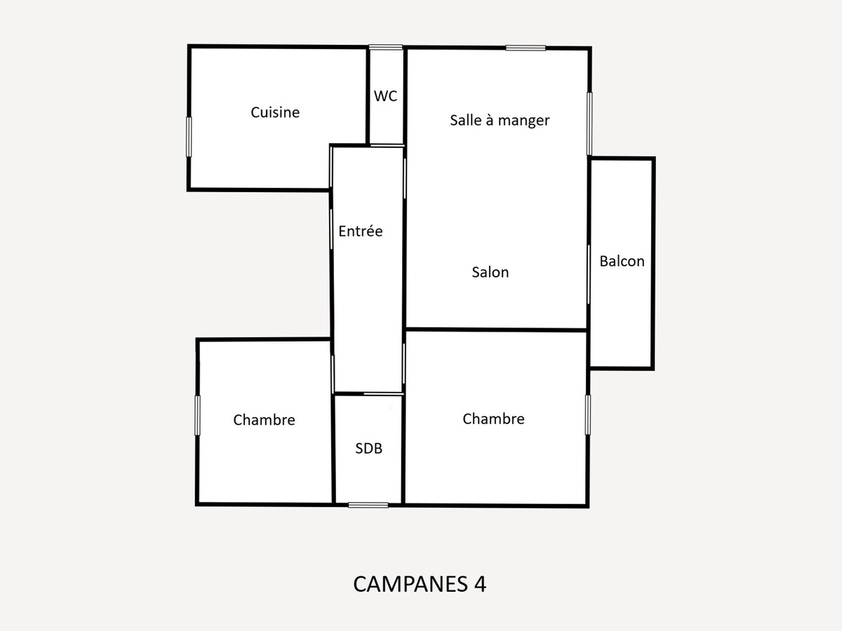 Appartement 80 m² La Clusaz, 6 personnes, balcon montagne - Photo 12