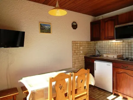 Studio cabine au pied des pistes, balcon sud-est – Auris : photo 4