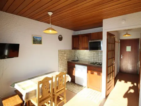 Studio cabine au pied des pistes, balcon sud-est – Auris : photo 5