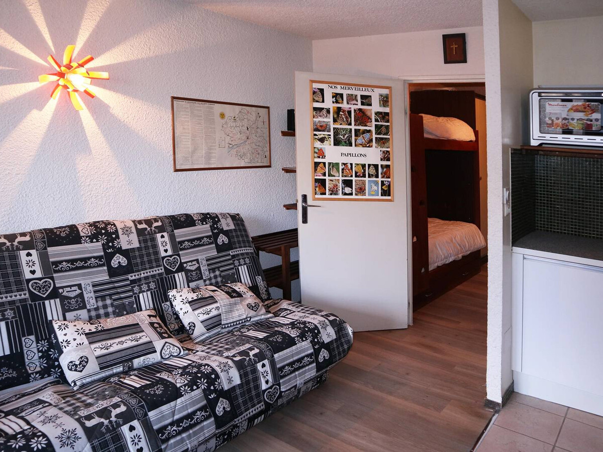 Studio 4 pers. aux Orres, balcon vue piste et parking - Photo 1