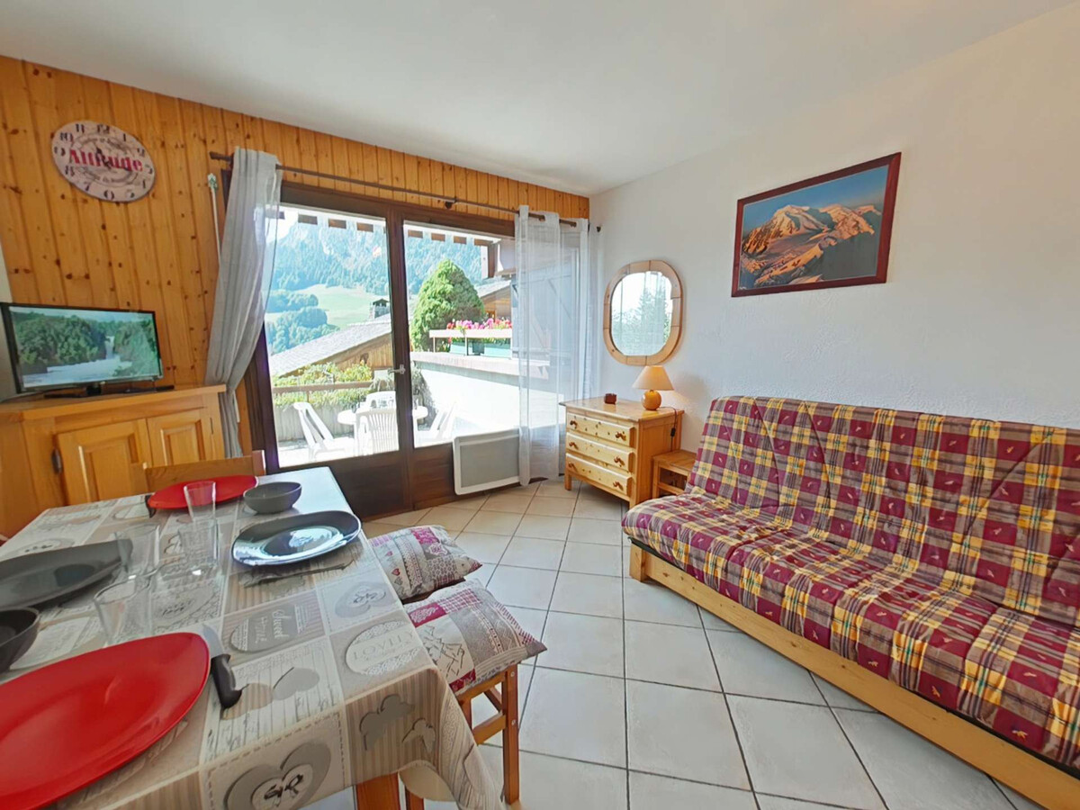 Studio ski aux pieds au Grand-Bornand, terrasse ouest - Photo 1