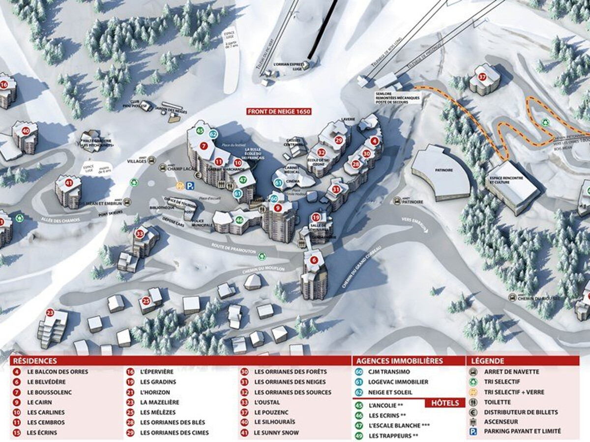 Studio 4 pers Les Orres, balcon Sud, départ skis pieds - Photo 11