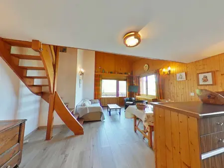 Location appartement à Le Grand Bornand, Appt 3 pièces avec mezzanine, 6 couchages, proche commerces et pistes, parking couvert