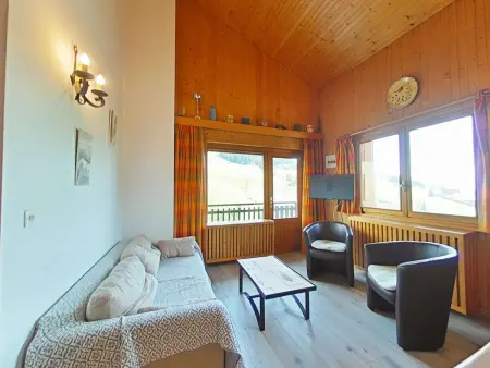 Appt 3 pièces mezzanine, 6 couchages, vue pistes ski : photo 3
