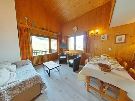 Appt 3 pièces mezzanine, 6 couchages, vue pistes ski : photo 4