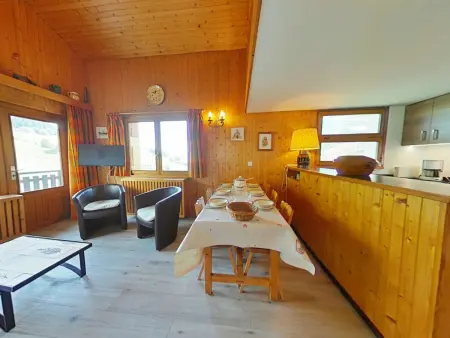 Appt 3 pièces mezzanine, 6 couchages, vue pistes ski : photo 5